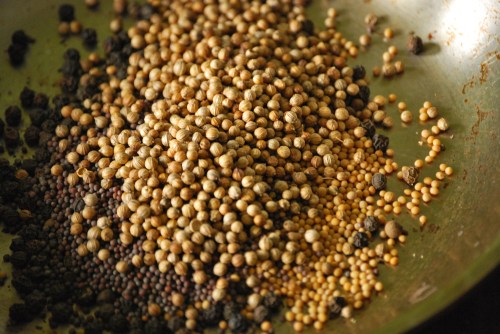Toasting Spices for Homemade Corned Beef 