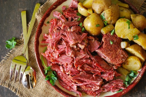 Homemade Corned Beef via Relishing It