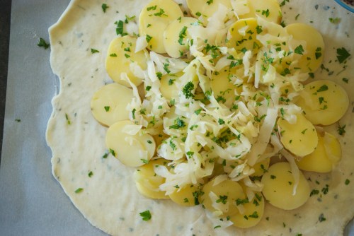 Rustic Potato, Sauerkraut, and Beef Galette | Relishing It