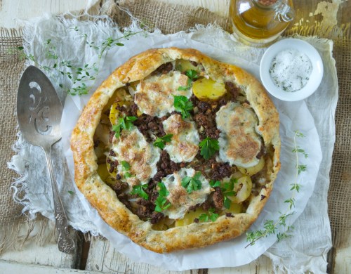 Rustic Potato, Sauerkraut, and Beef Galette | Relishing It