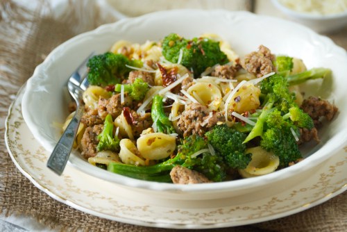 Orecchiette with Sausage, Broccoli, and Sun-Dried Tomatoes | Relishing It