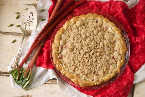 Rhubarb Cardamom Custard Pie | Relishing It