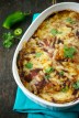 Enchilada Bake with Butternut Squash, Black Beans, and Shredded Chicken | Relishing It