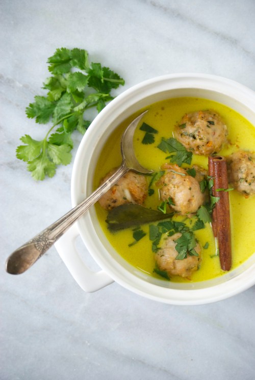 Thai Turkey Meatballs with Coconut Curry Sauce | Relishing It